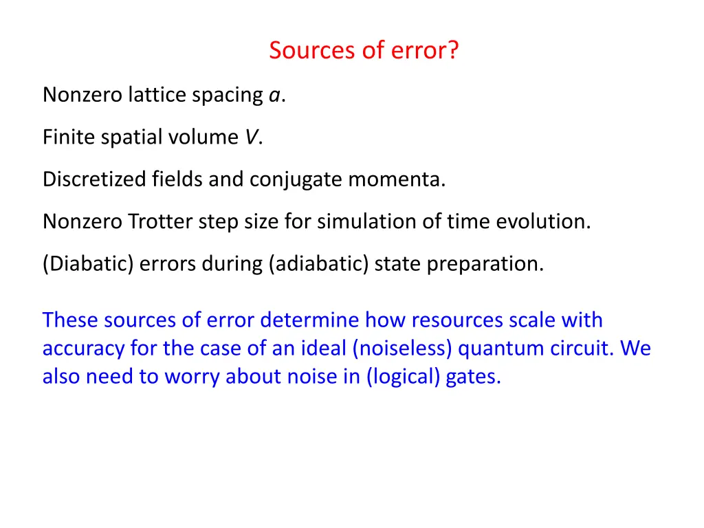 sources of error