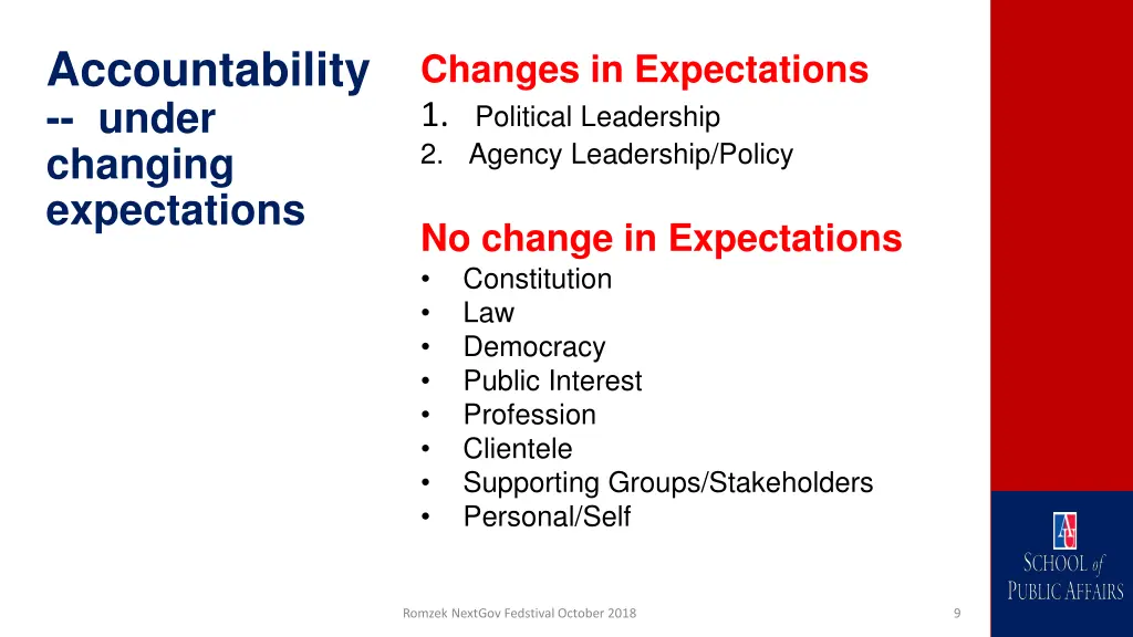 accountability under changing expectations 1