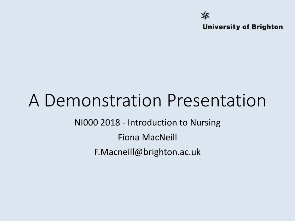 a demonstration presentation 1