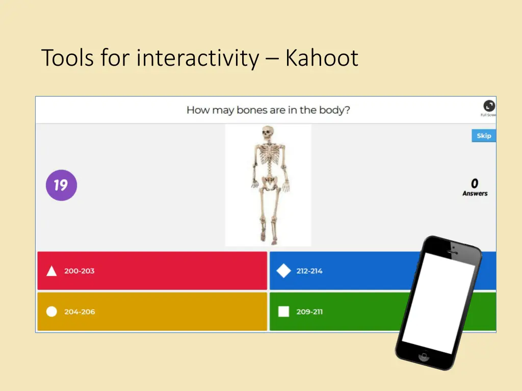 tools for interactivity kahoot