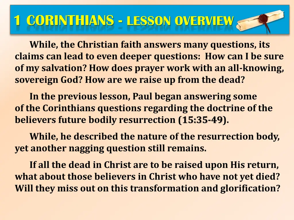 1 corinthians lesson overview 1