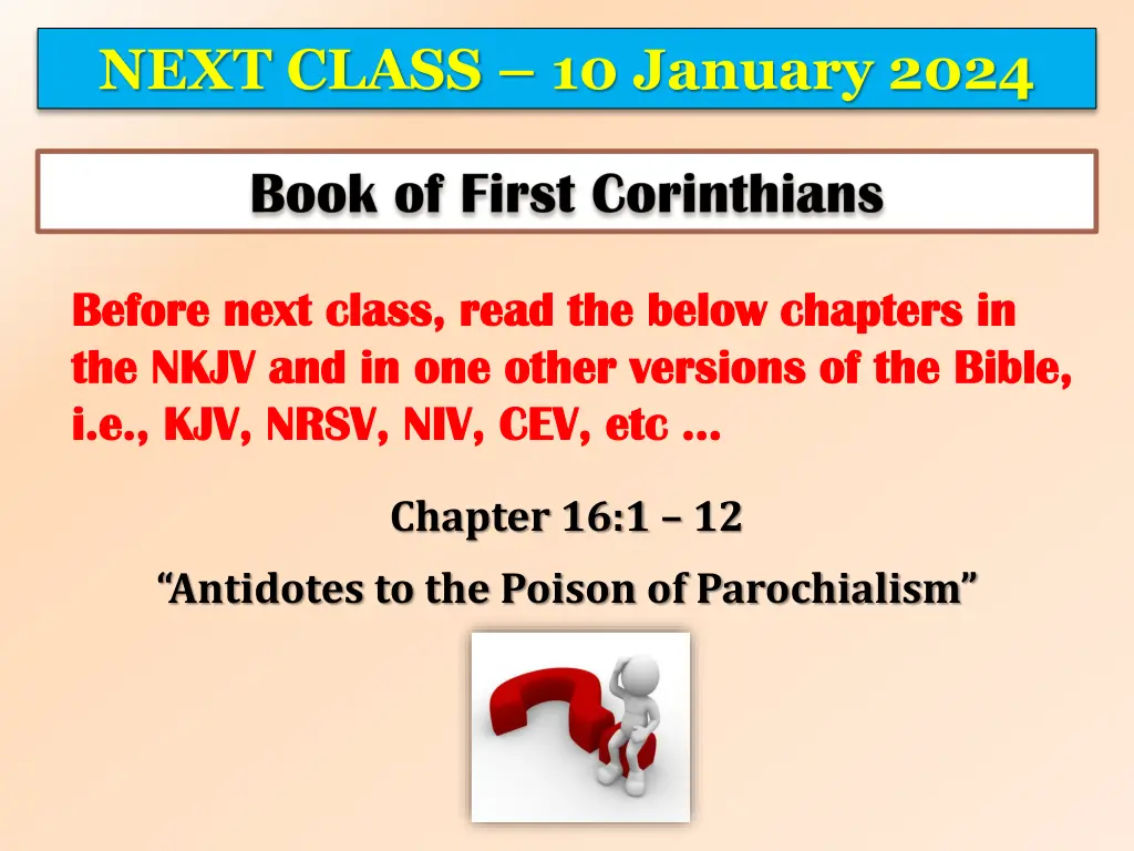 next class 10 january 2024