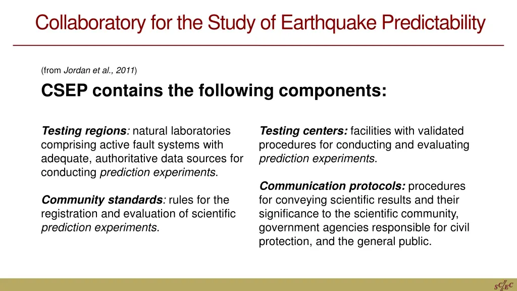 collaboratory for the study of earthquake