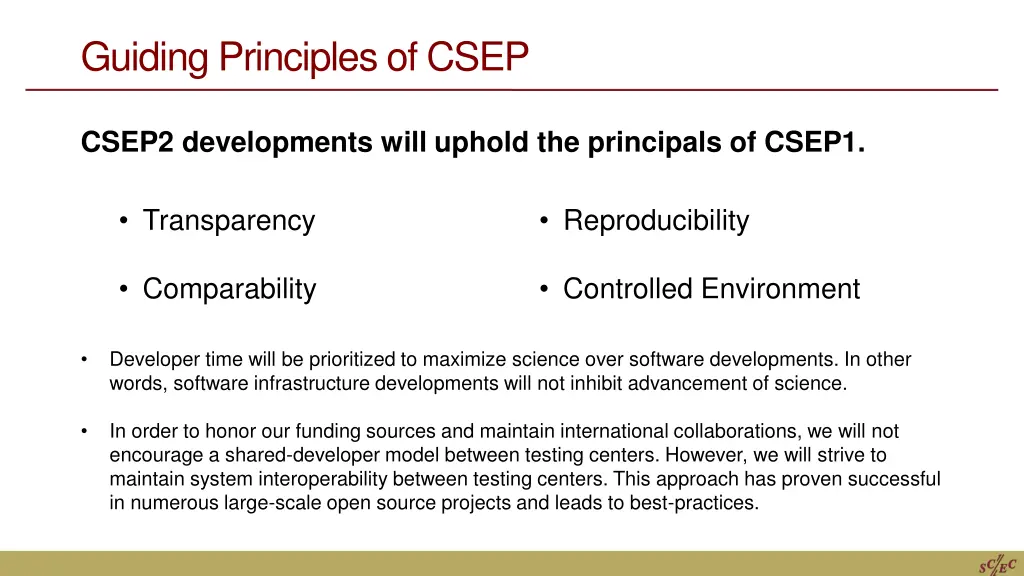 guiding principles of csep