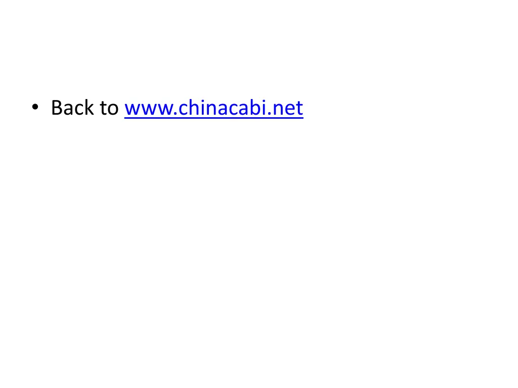 back to www chinacabi net