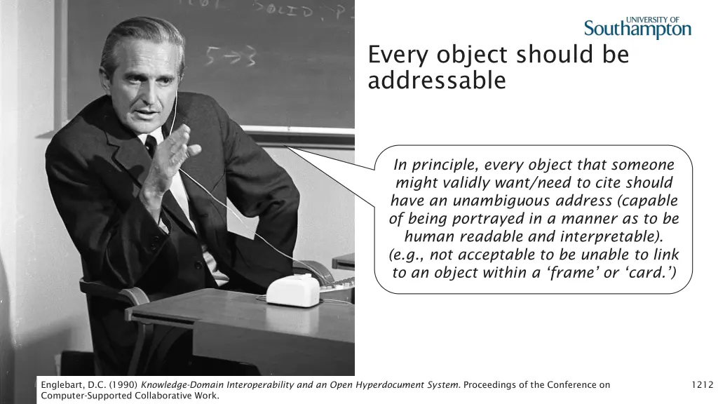 every object should be addressable