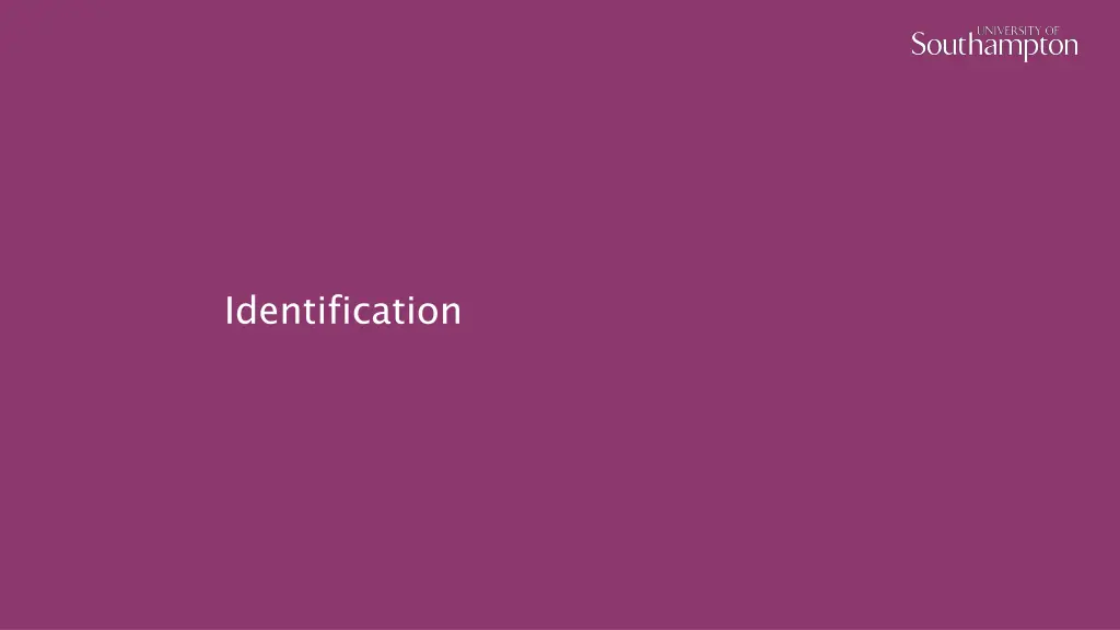 identification