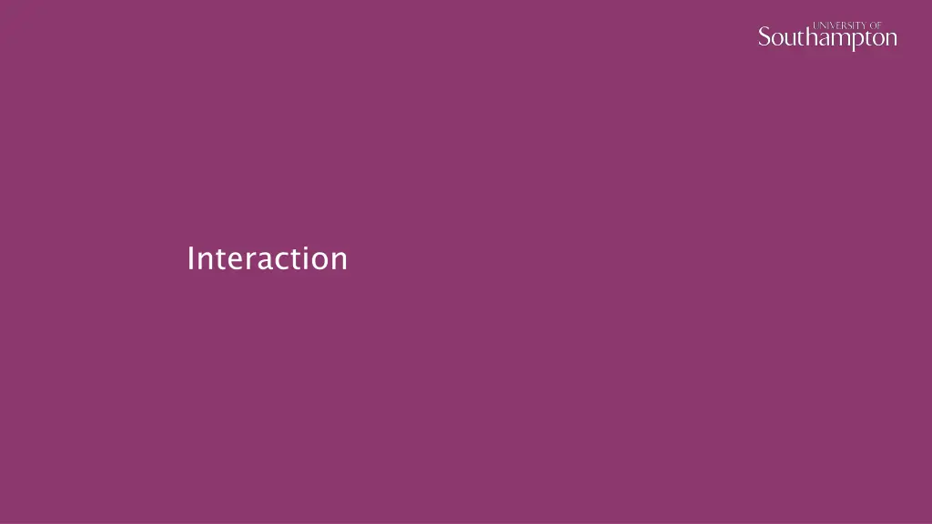 interaction