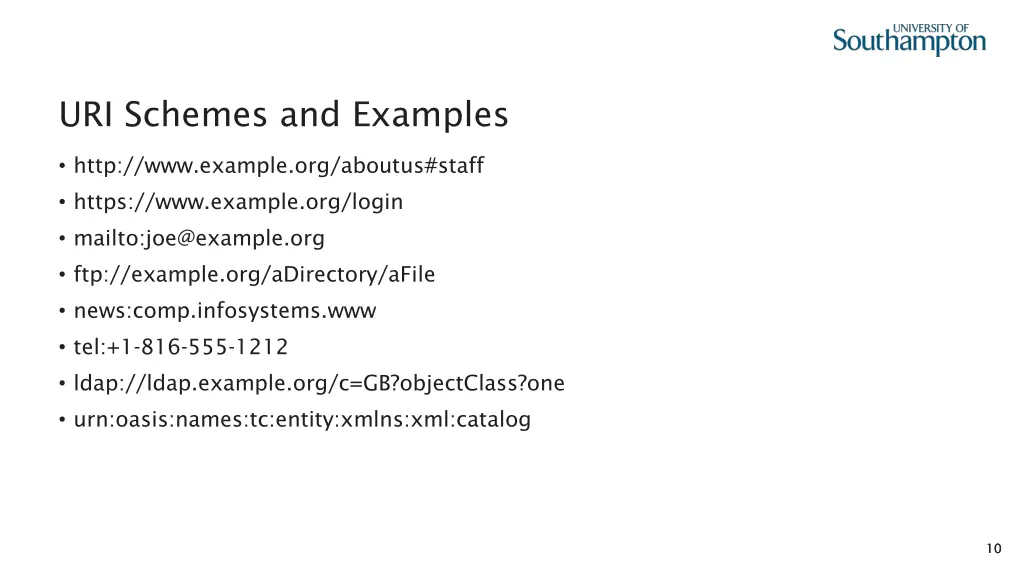 uri schemes and examples