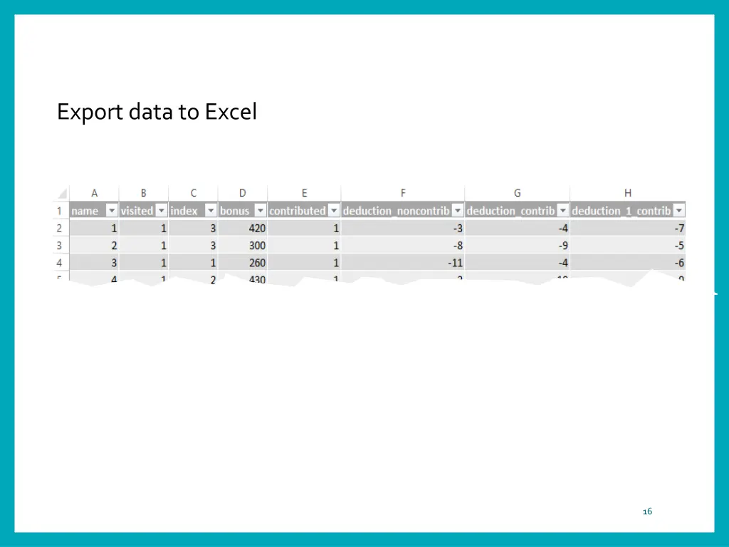 export data to excel