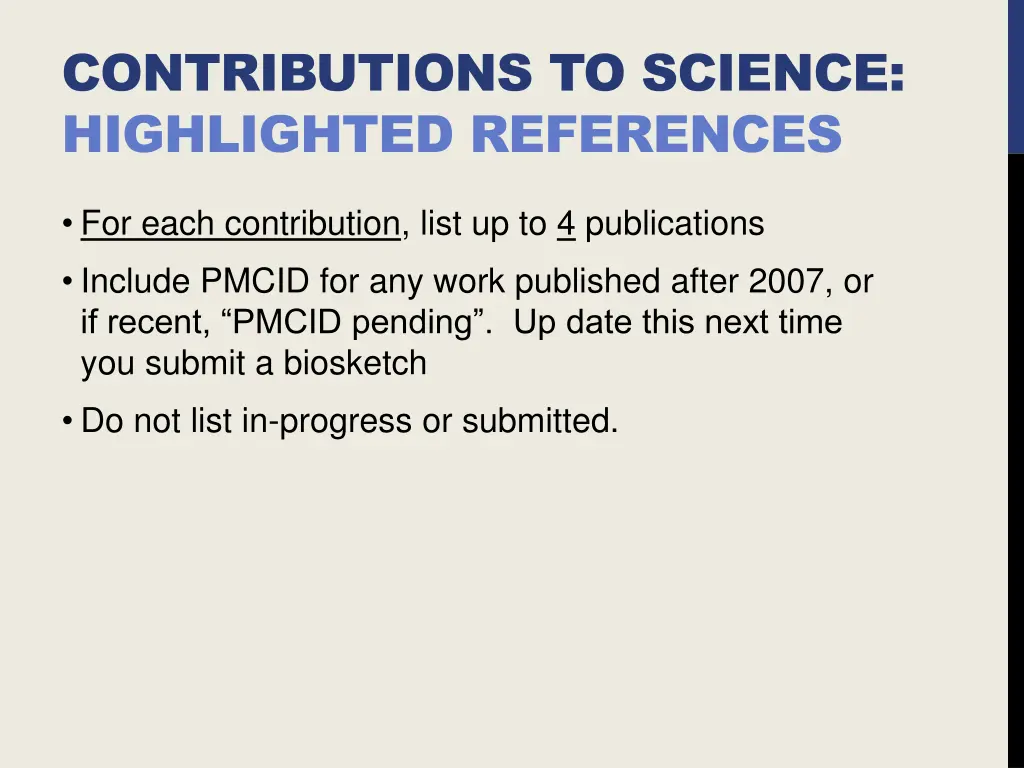 contributions to science highlighted references