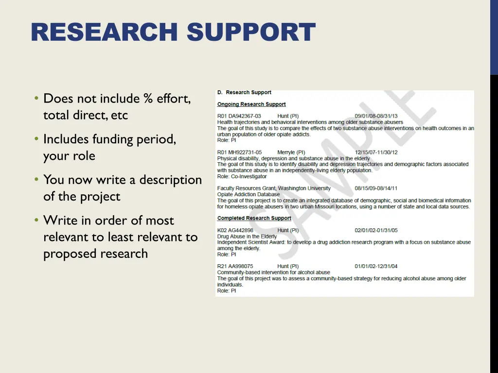 research support