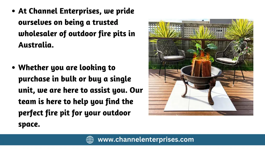 at channel enterprises we pride ourselves