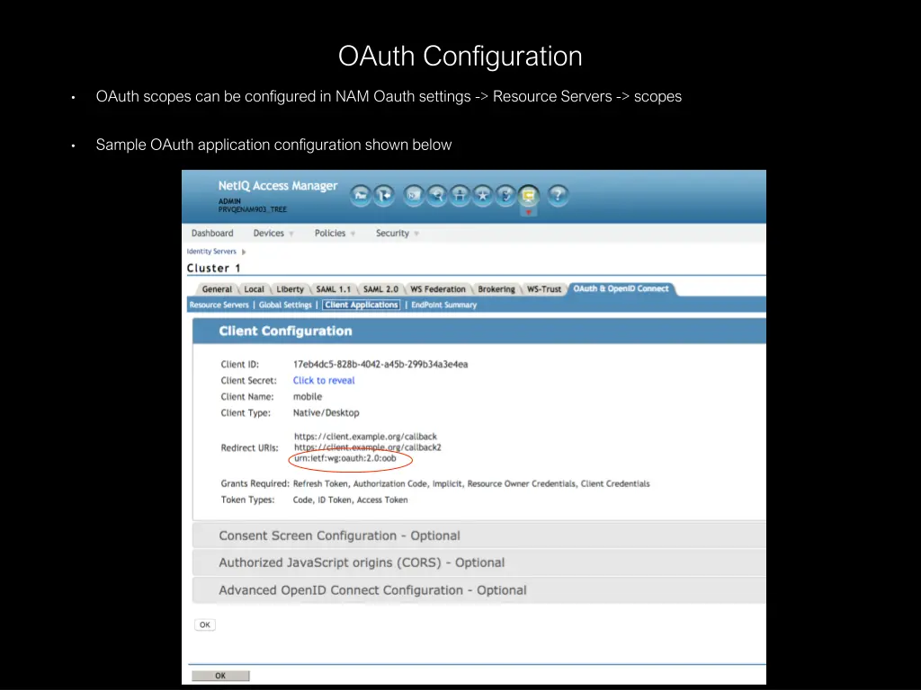 oauth configuration