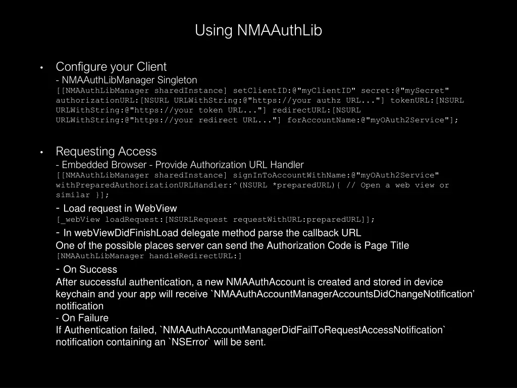 using nmaauthlib