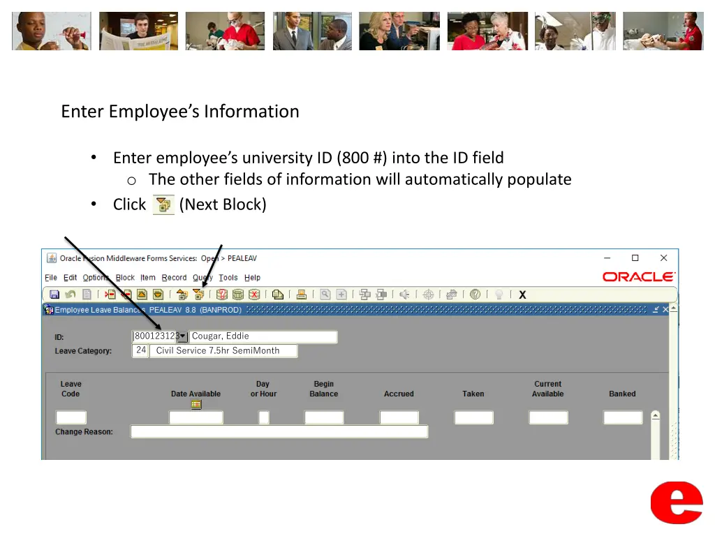 enter employee s information