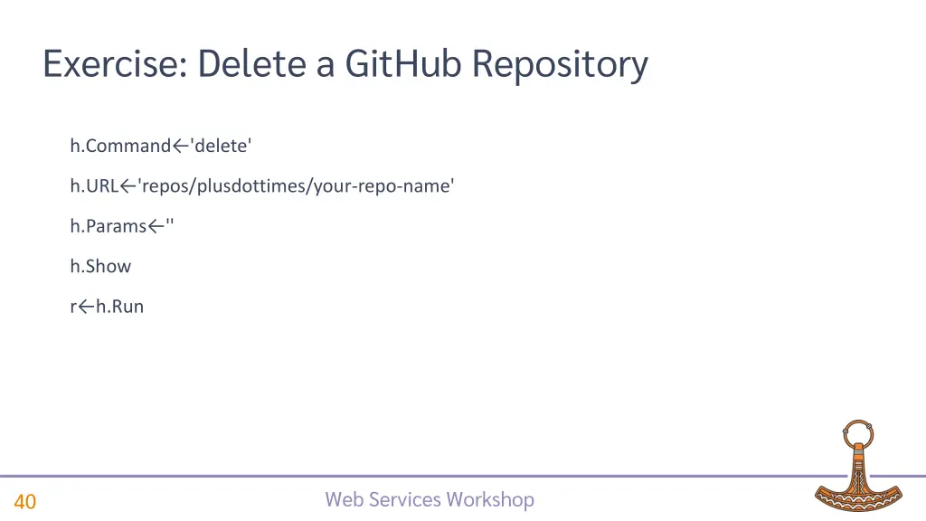 exercise delete a github repository