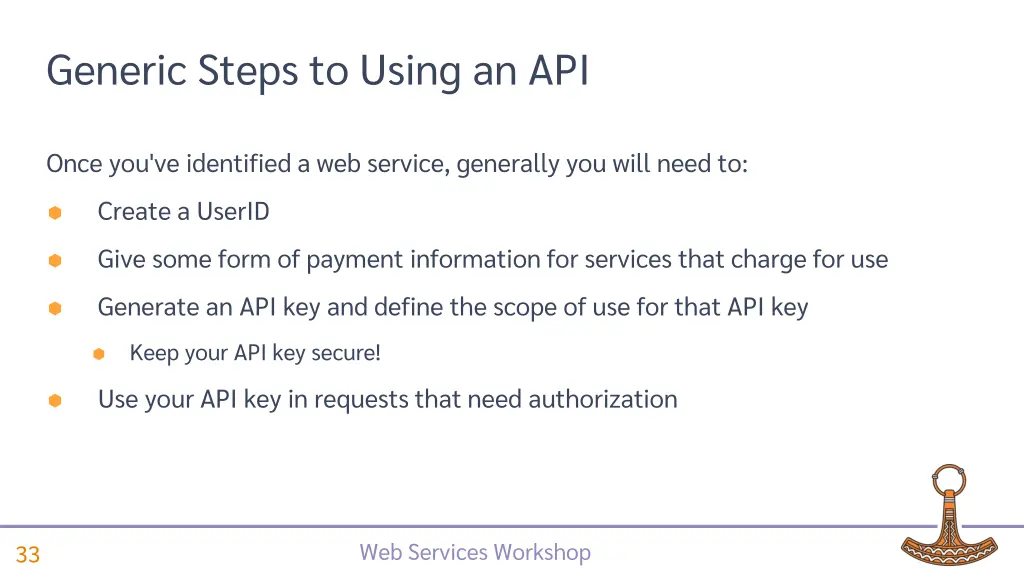 generic steps to using an api