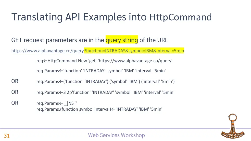 translating api examples into httpcommand