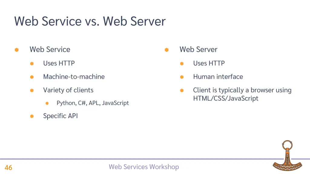 web service vs web server