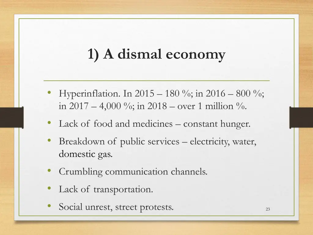 1 a dismal economy 1