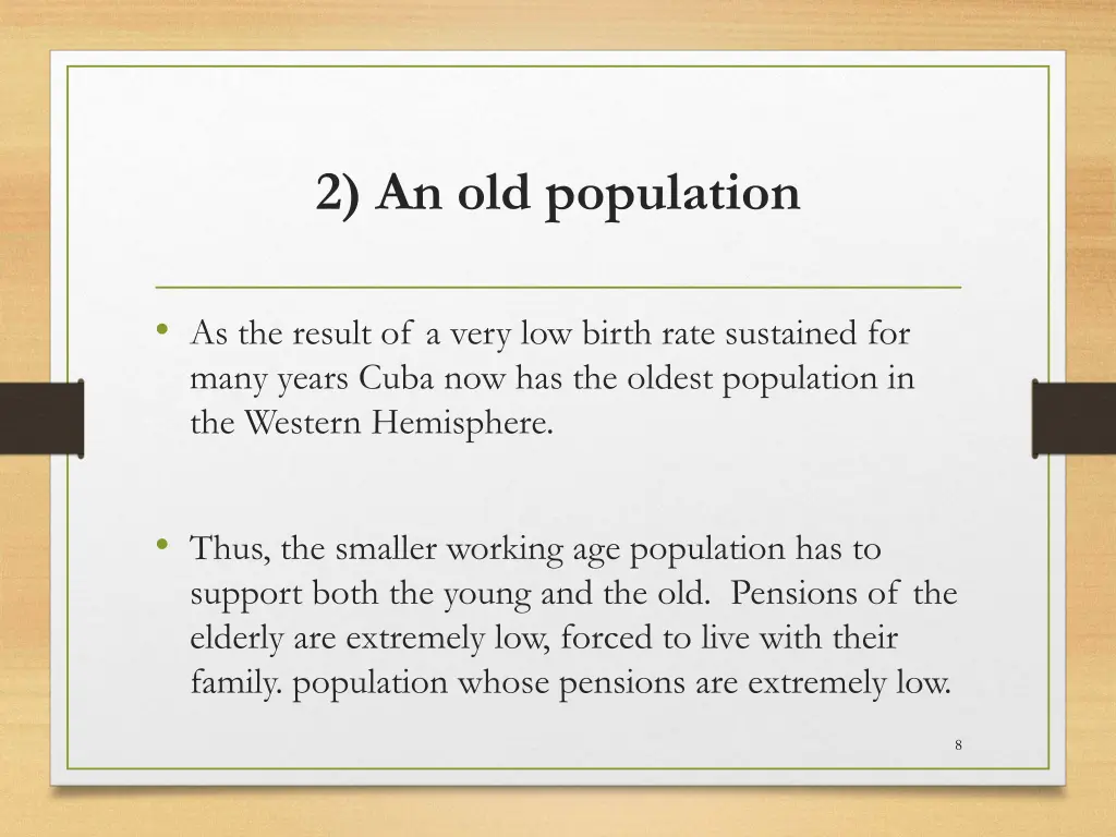 2 an old population