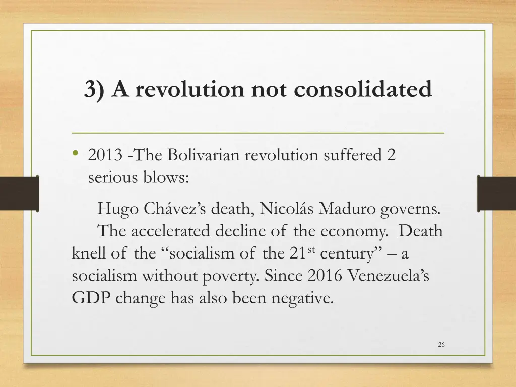 3 a revolution not consolidated