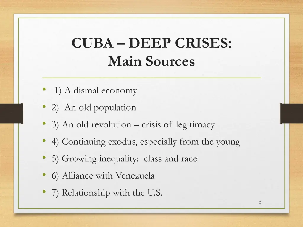 cuba deep crises main sources