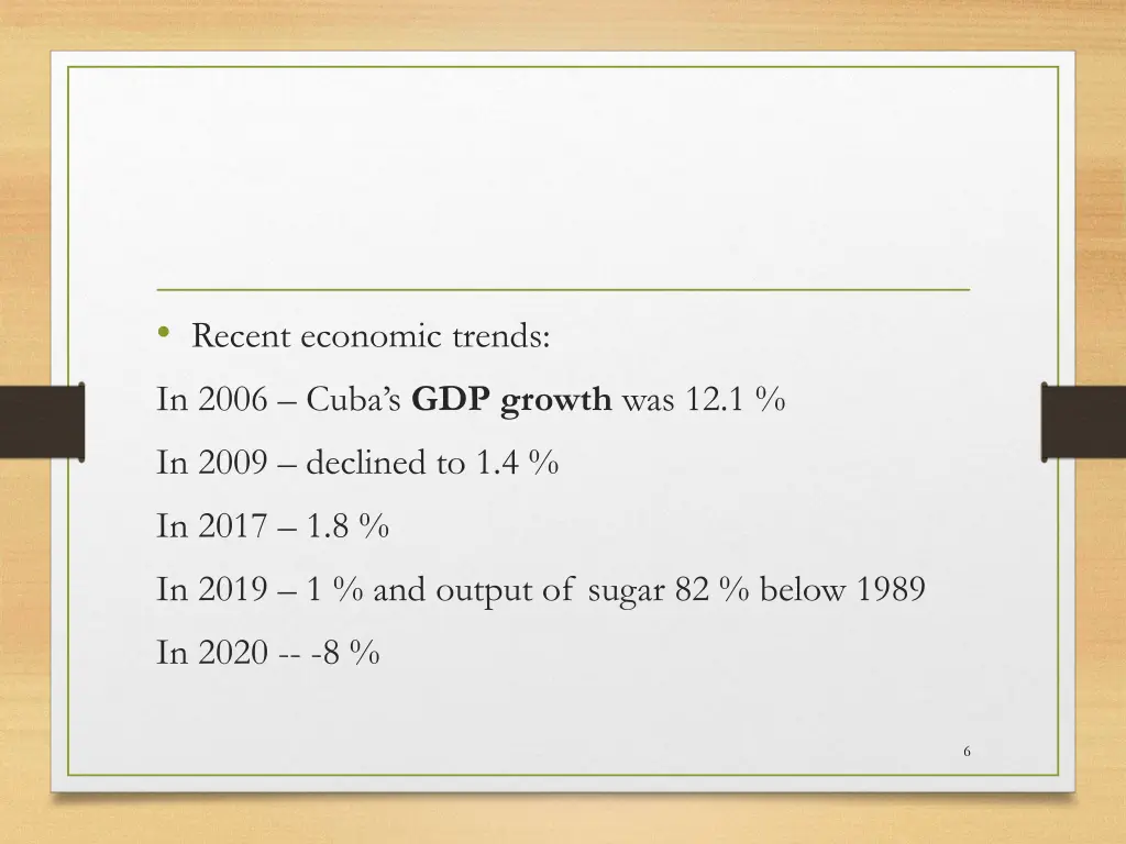 recent economic trends