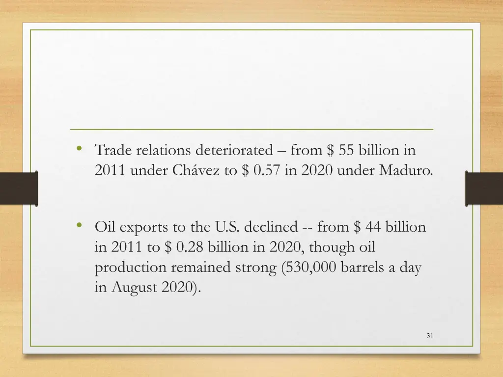 trade relations deteriorated from 55 billion