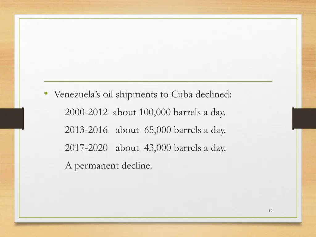 venezuela s oil shipments to cuba declined