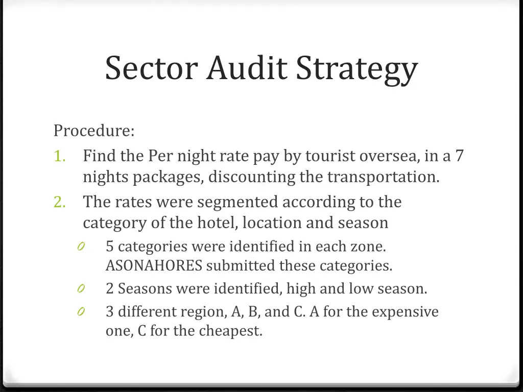 sector audit strategy 1