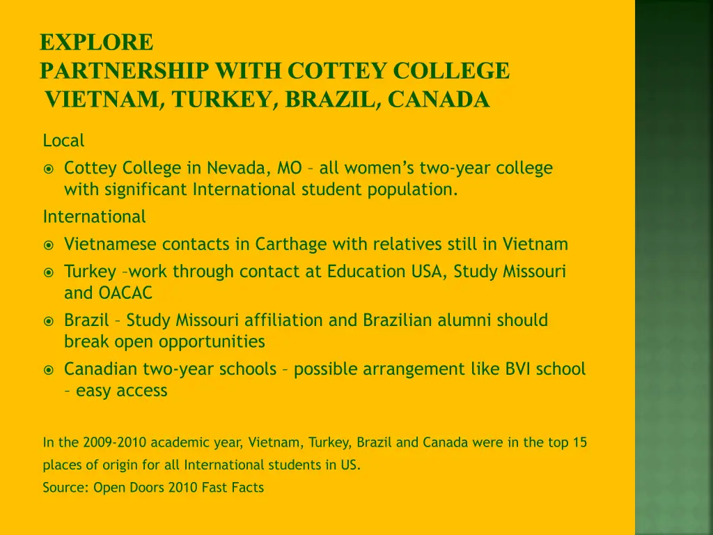 explore partnership with cottey college vietnam