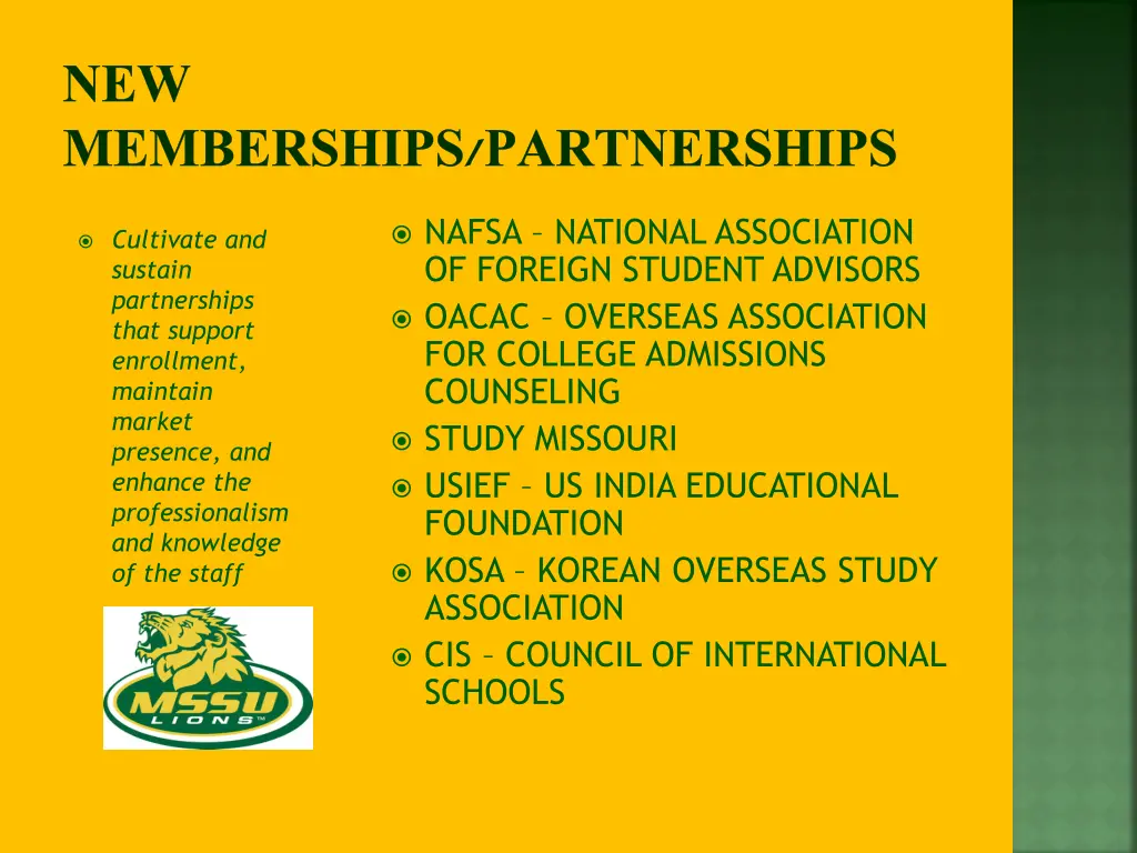 new memberships partnerships