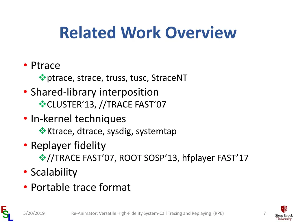 related work overview