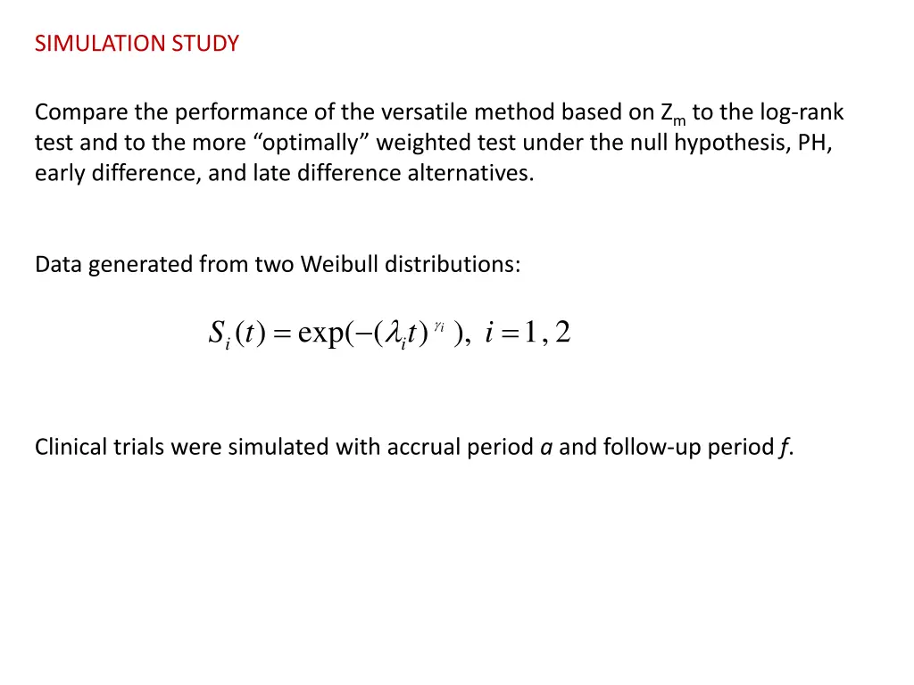 simulation study