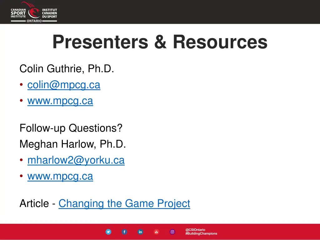 presenters resources