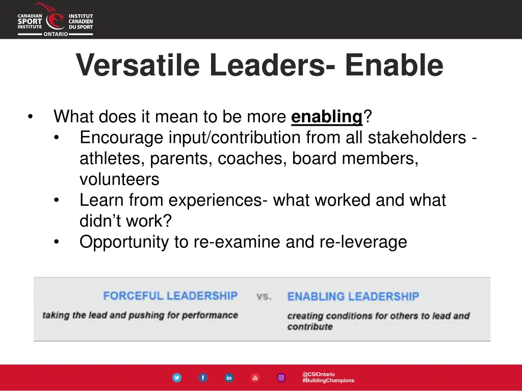 versatile leaders enable