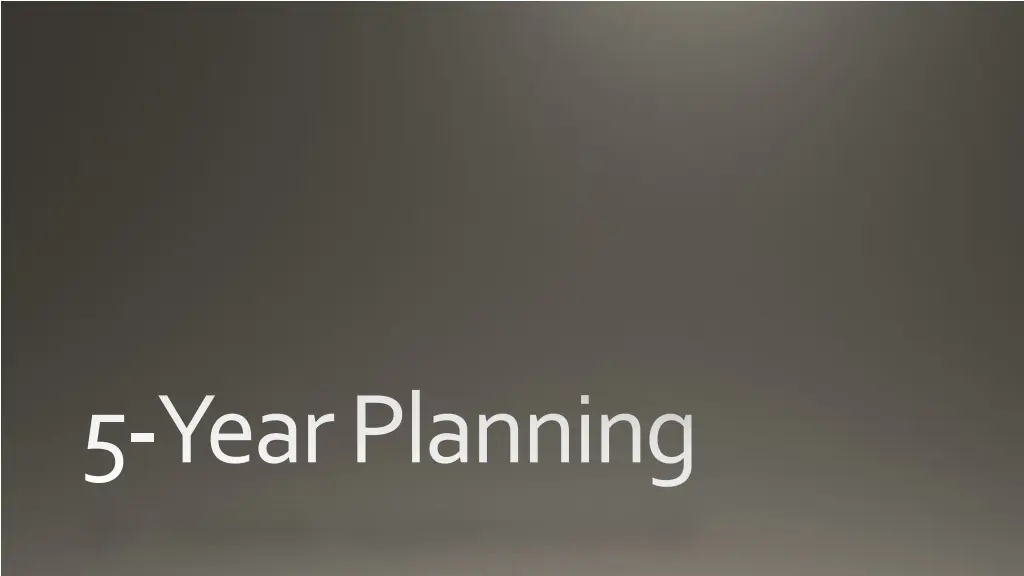 5 year planning