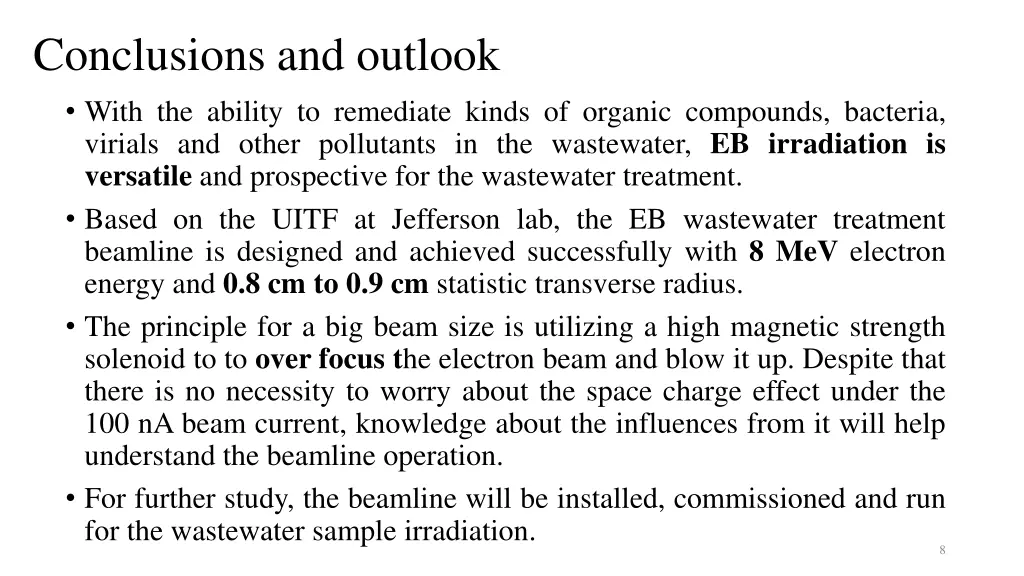 conclusions and outlook with the ability