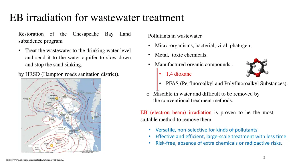 eb irradiation for wastewater treatment