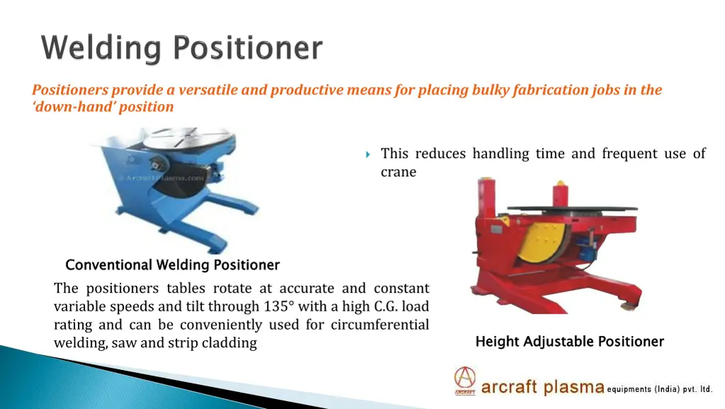 positioners provide a versatile and productive