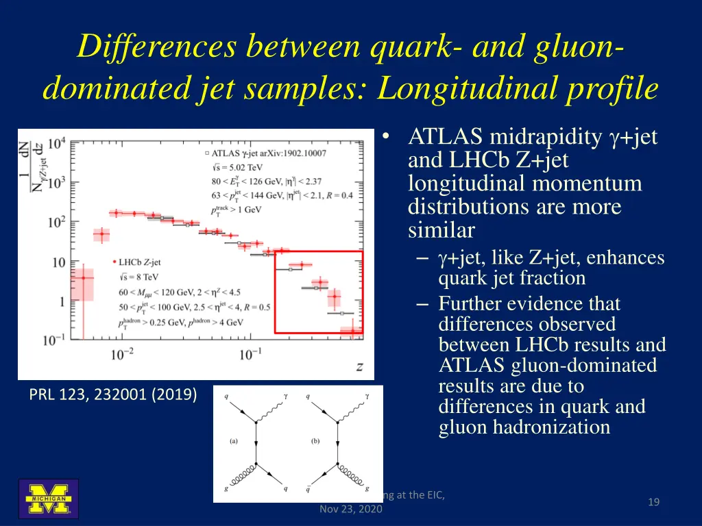 differences between quark and gluon dominated 2