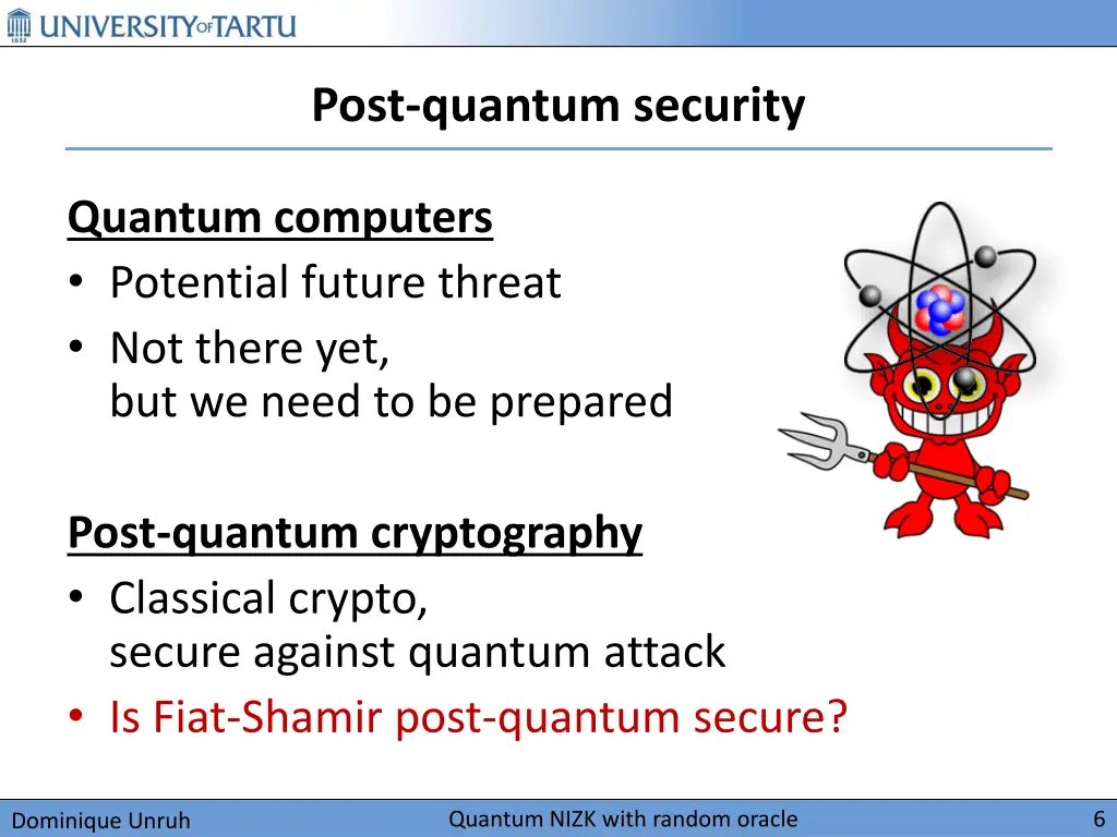 post quantum security