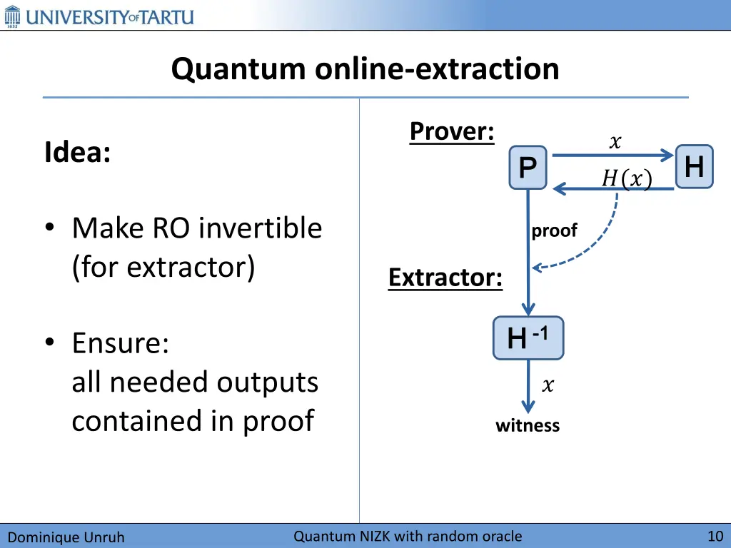 quantum online extraction