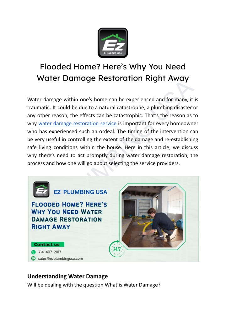 flooded home here s why you need water damage