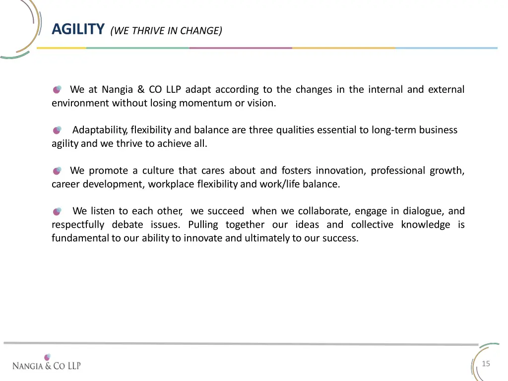 agility we thrive in change