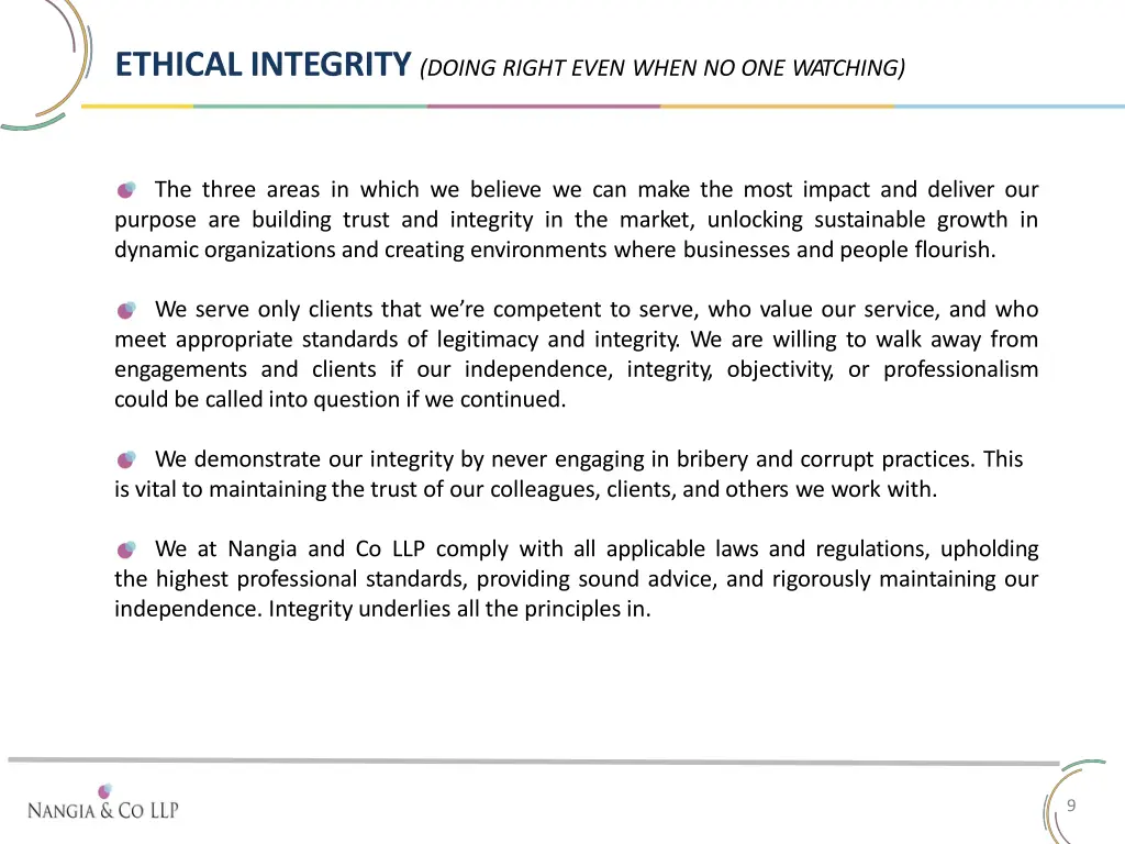 ethical integrity doing right even when