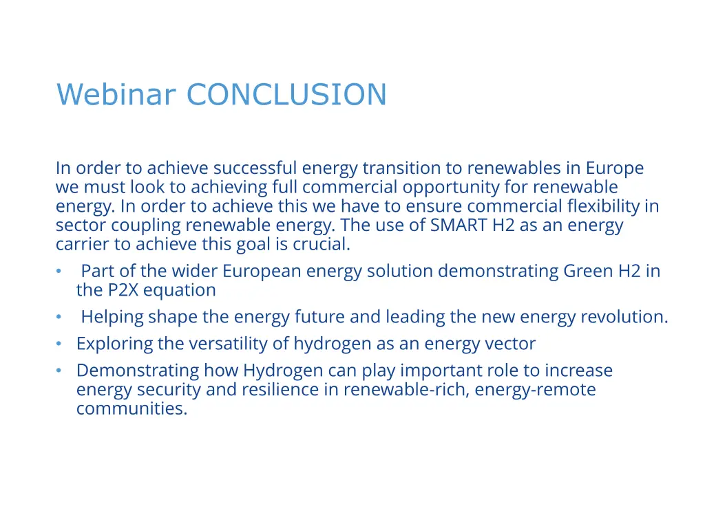 webinar conclusion