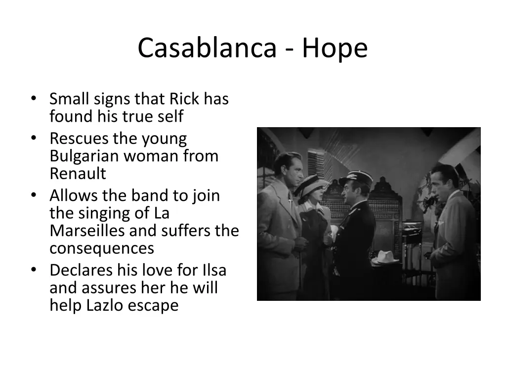 casablanca hope